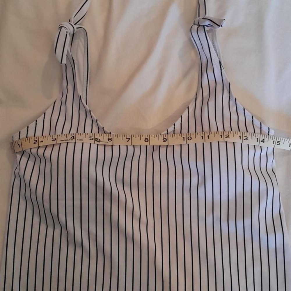Beachsissi Bikini Set Striped Tank Top Floral Bottoms Size M - Picture 6 of 8
